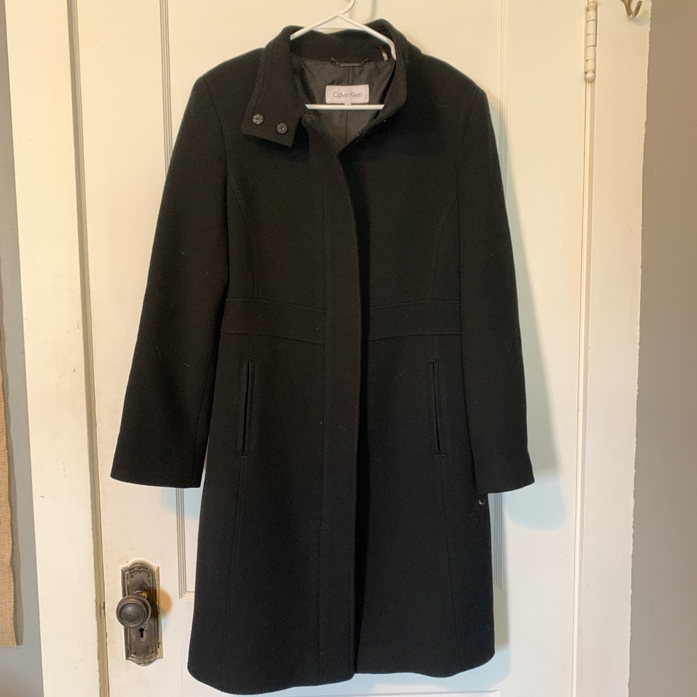 Calvin Klein 100% wool trench coat